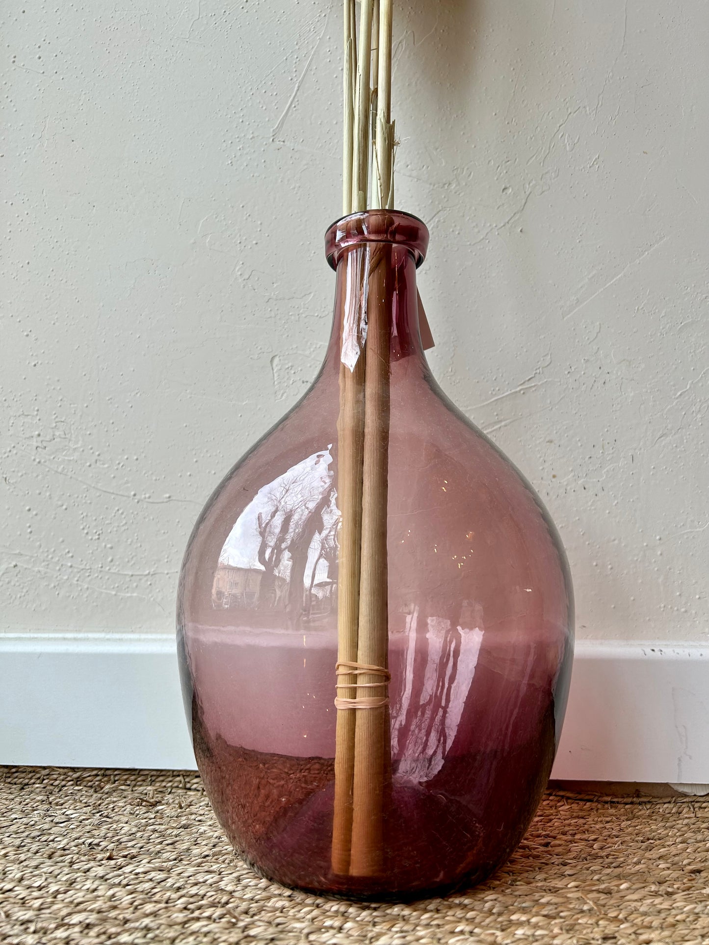 Vase Ballon en verre mauve M