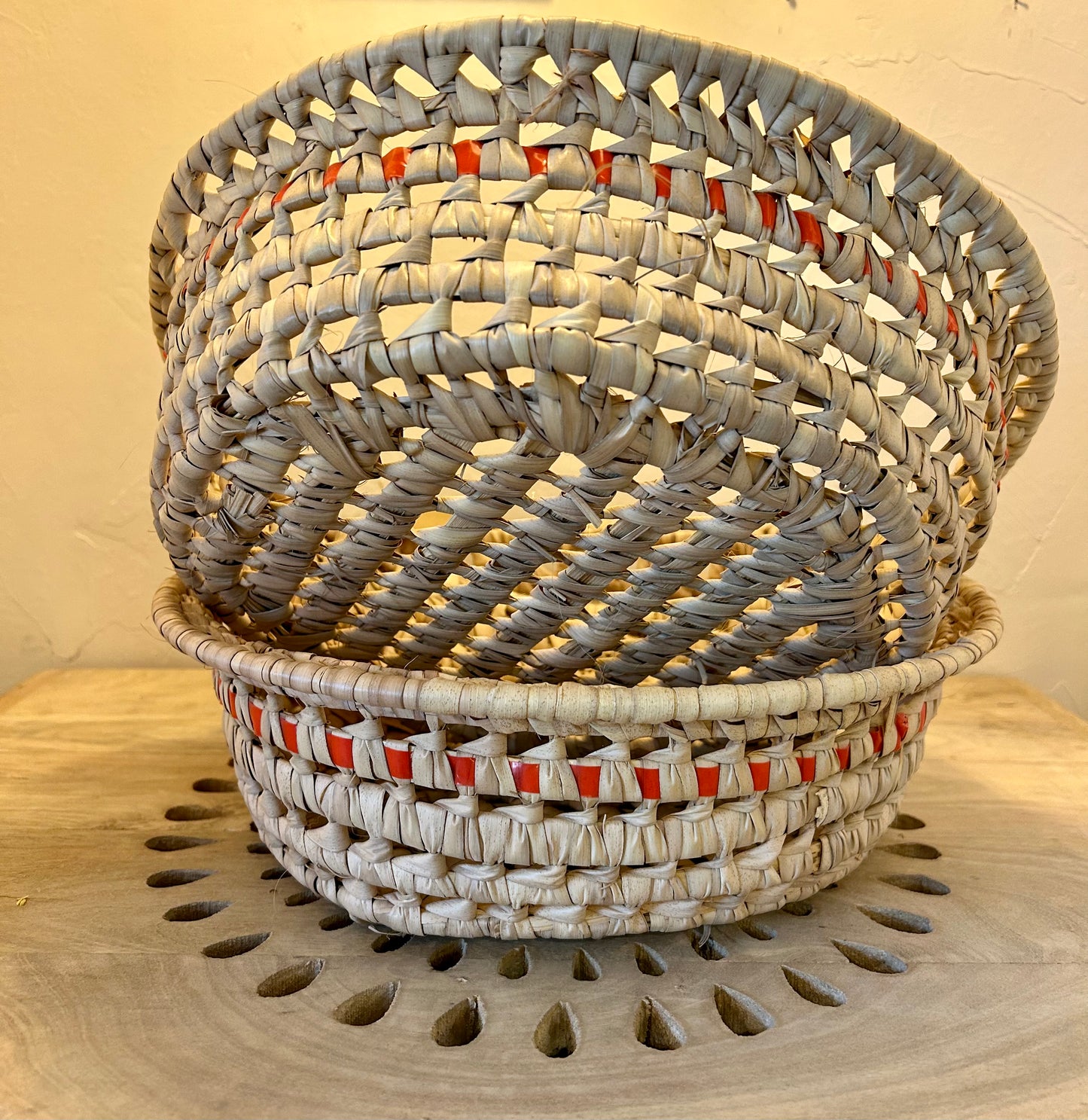 Panier en feuille de palmier taille M