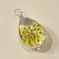 Pendentifs fleurs en verre - goutte