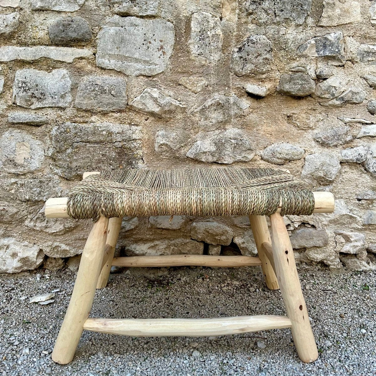 Banc en doum - pieds évasés - Mamie bohémeBanc en doum - pieds évasés