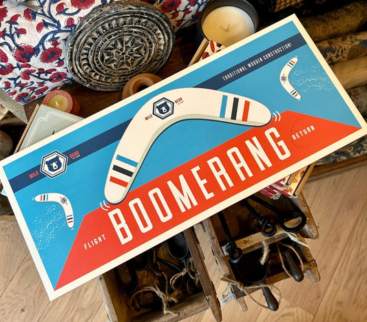 Boomerang en bois - Ours sauvage - Mamie bohémeBoomerang en bois - Ours sauvage