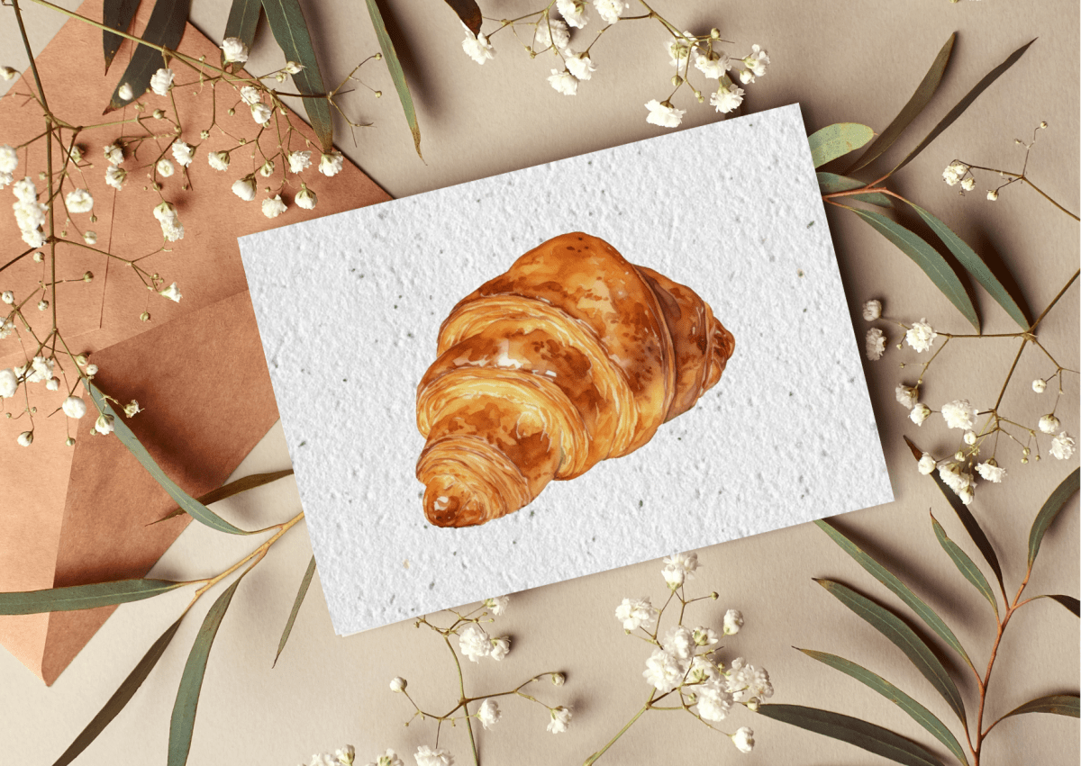 Carte postal à planter "Croissant" - Mamie bohémeCarte postal à planter "Croissant"