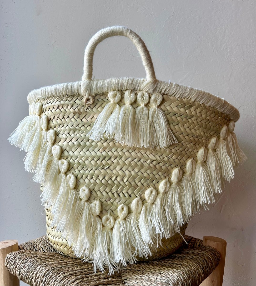 Panier à franges - Mamie bohémePanier à franges