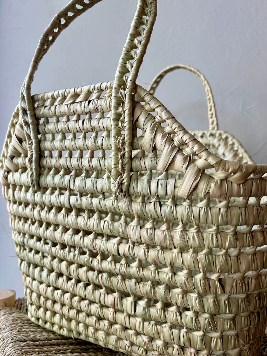 Panier en doum - Mamie bohémePanier en doum