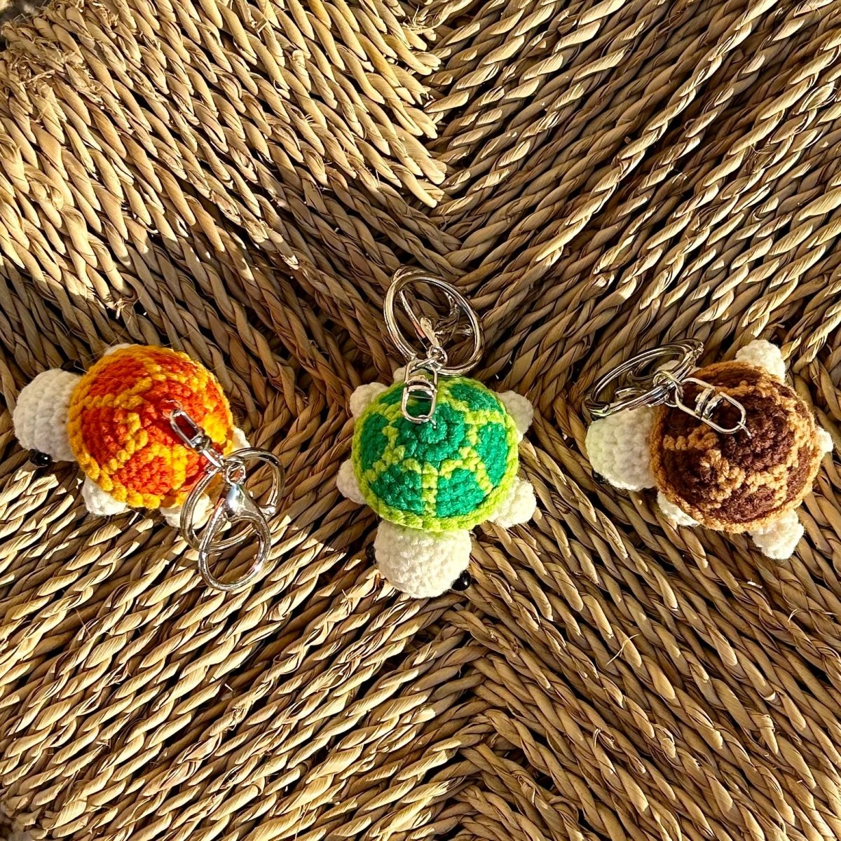 Porte clé tortue en crochet - Mamie bohémePorte clé tortue en crochet