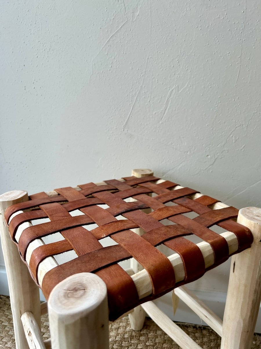 Tabouret cuir - Mamie bohémeTabouret cuir