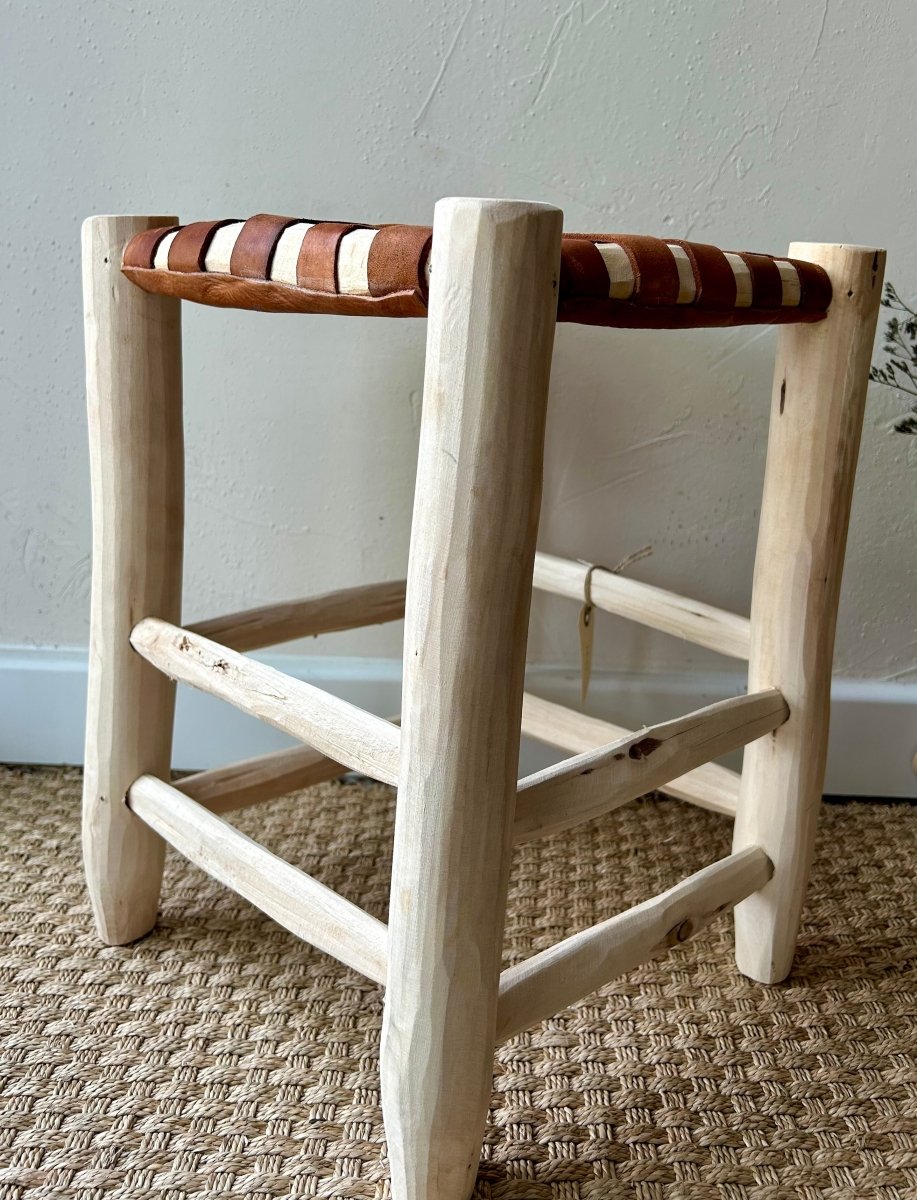 Tabouret cuir - Mamie bohémeTabouret cuir